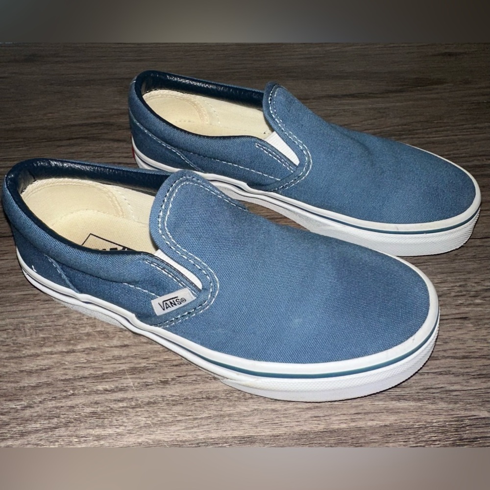 Vans Kids Classic Blue Slip-On Sneakers